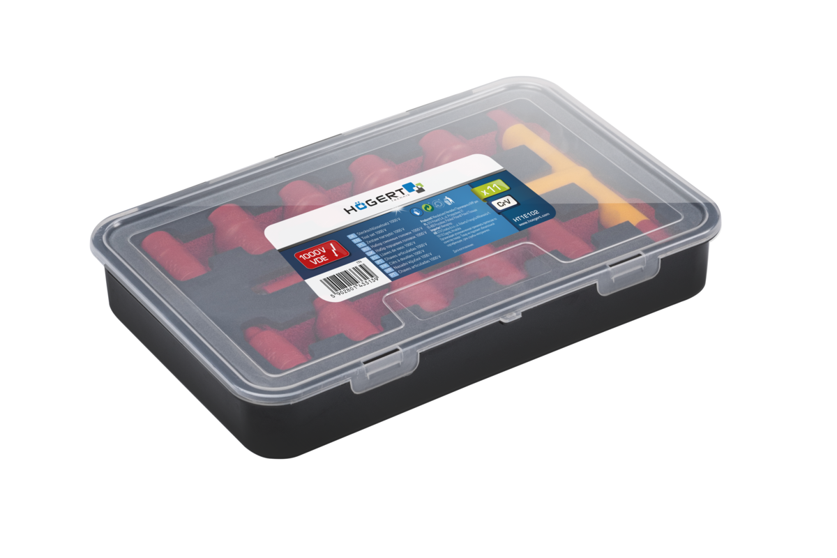 Hogert Insulated socket set with T-key type 1000 V, 11 pcs.