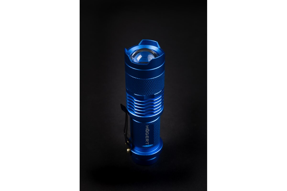 Hogert Aluminum pocket flashlight,1*AA/1*14500 3.7v(without battery),5W,250lm,IP20,200m