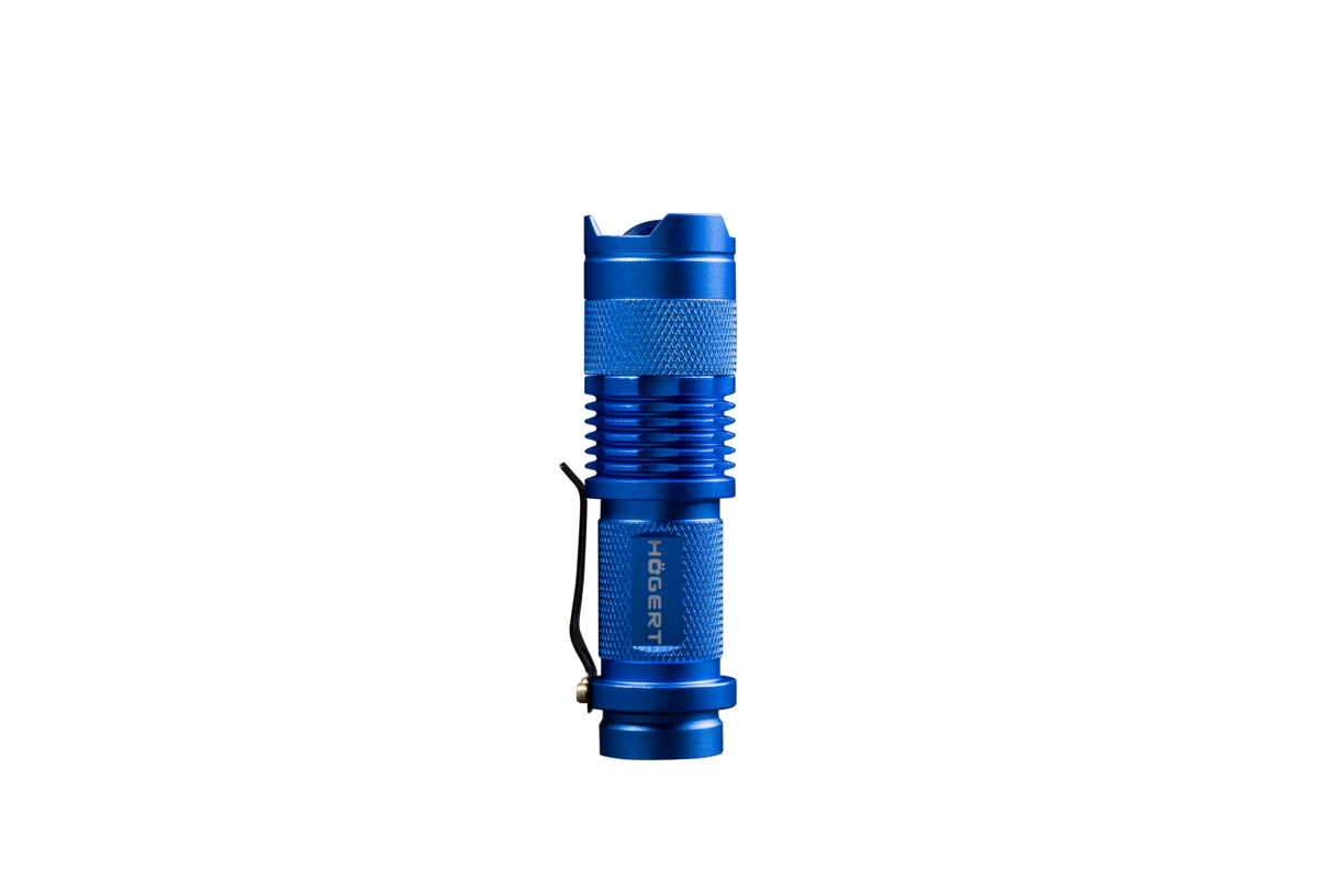 Hogert Aluminum pocket flashlight,1*AA/1*14500 3.7v(without battery),5W,250lm,IP20,200m