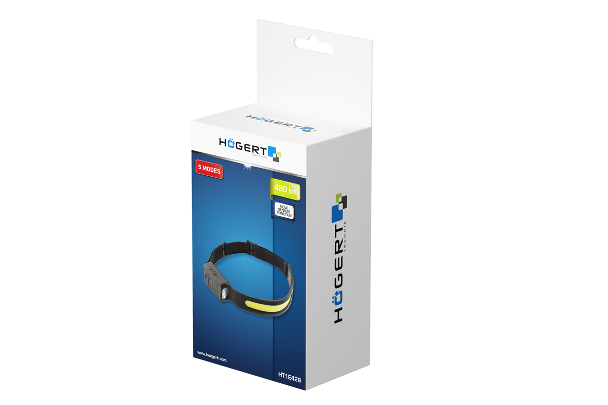 Hogert COB USB LED Headlamp, 5 Functions