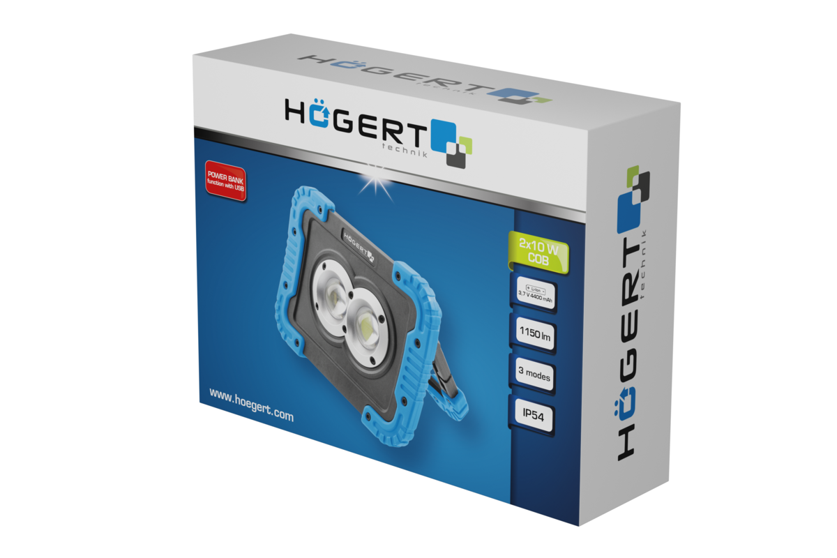 Hogert Portable floodlight LED USB