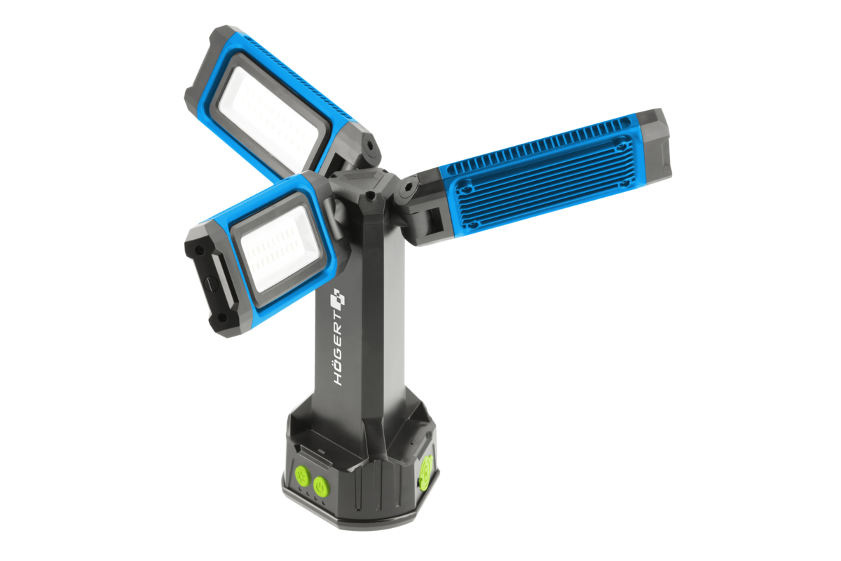 Hogert Battery floodlight set with tripod
