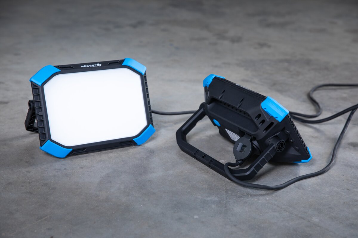 Hogert Portable construction floodlight, 4500 lm