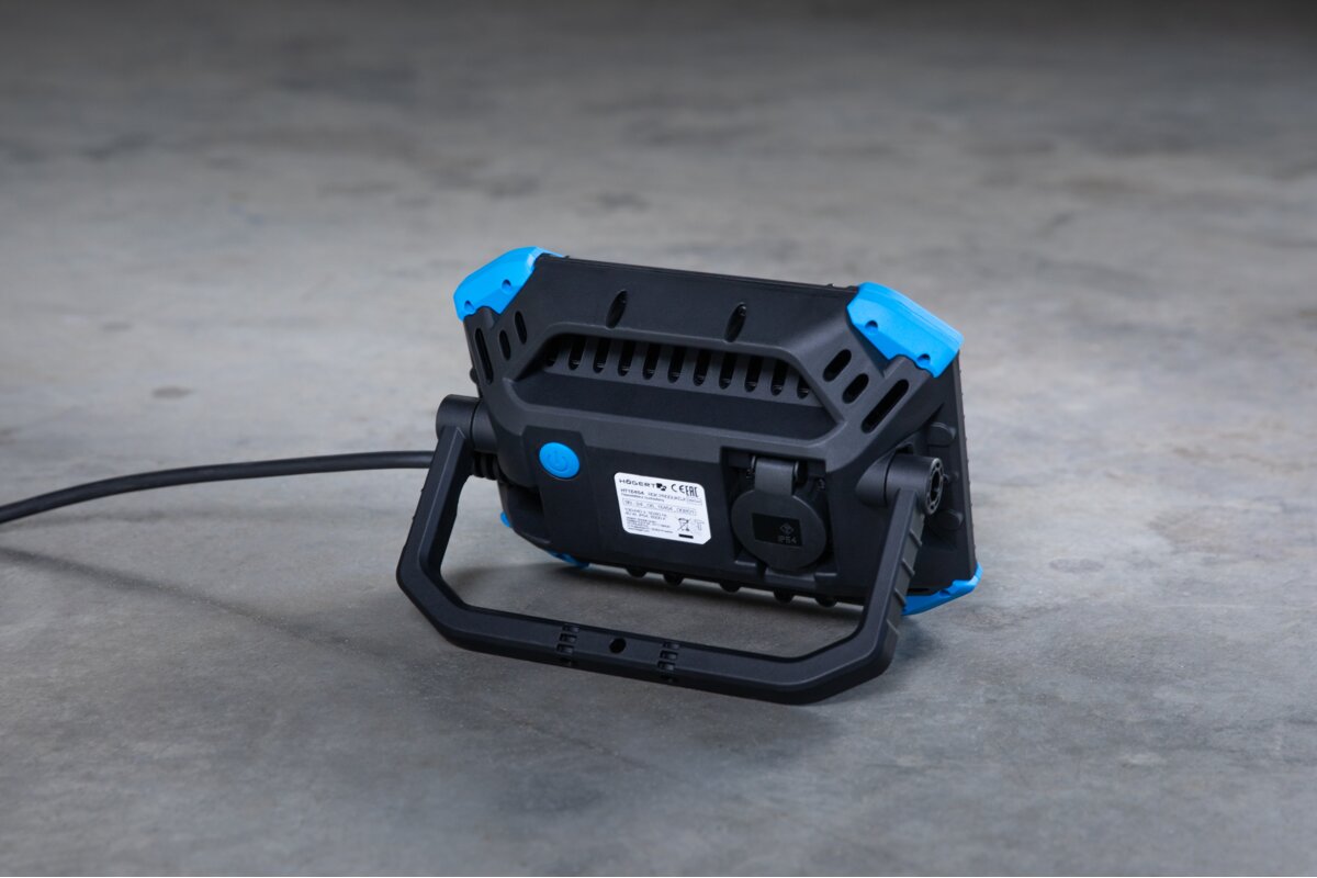 Hogert Portable construction floodlight, 4500 lm