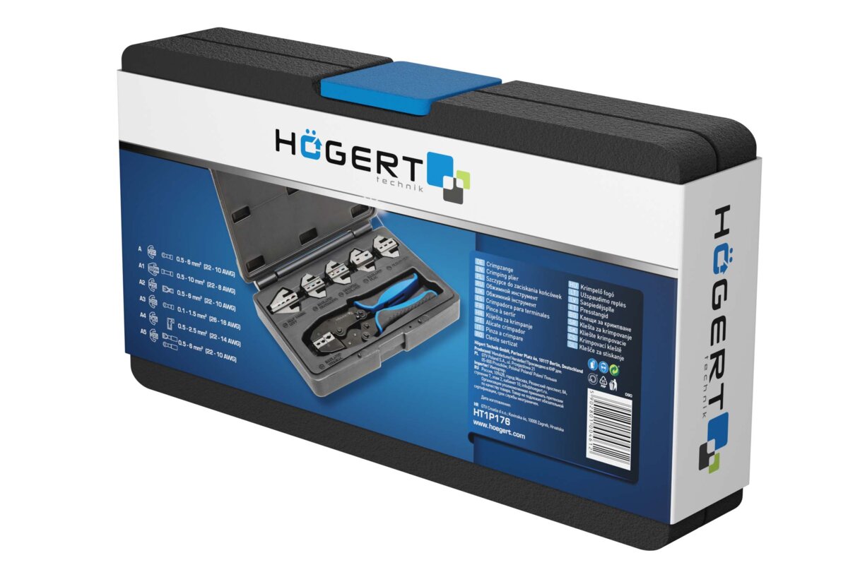 Hogert Crimping plier interchangeable 6 piece
