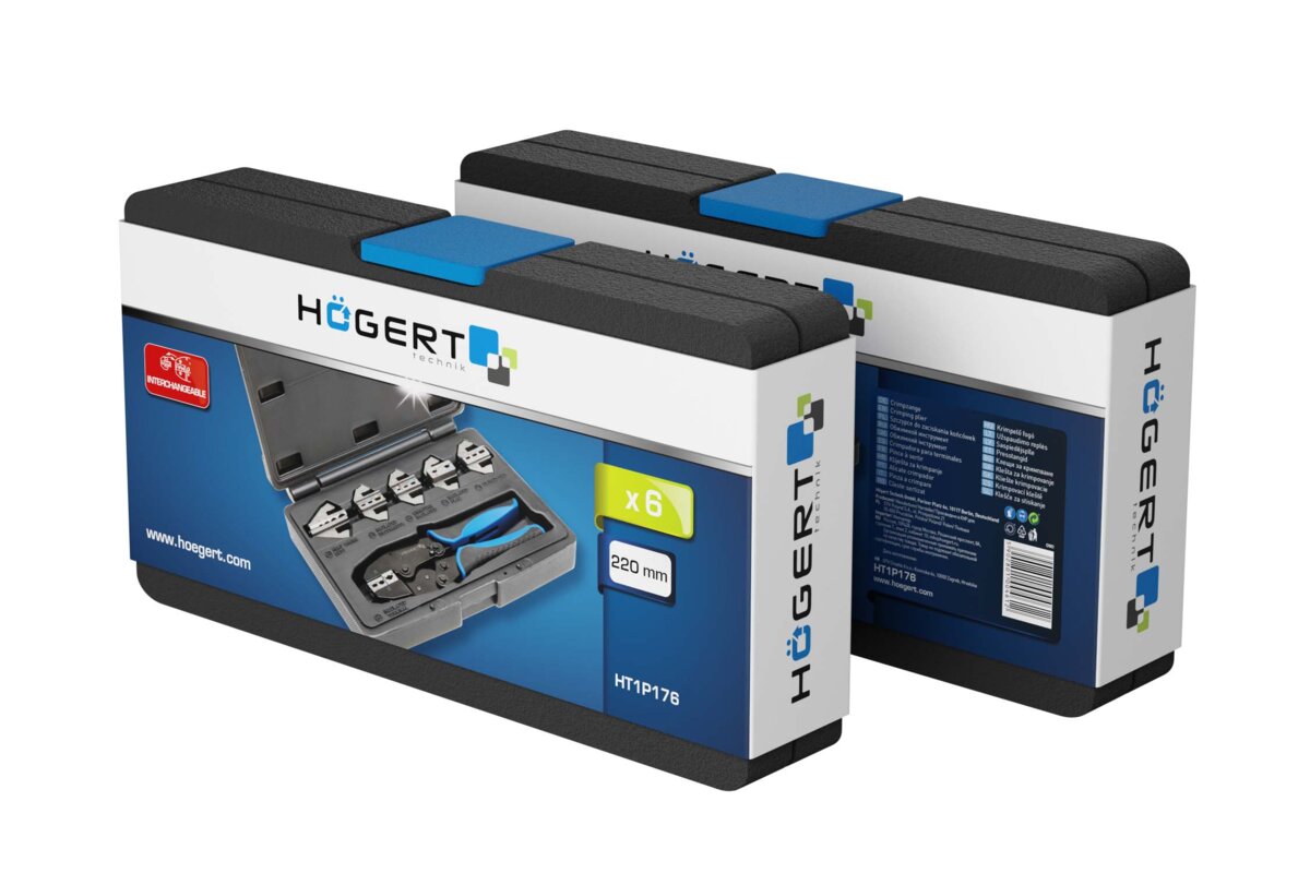 Hogert Crimping plier interchangeable 6 piece