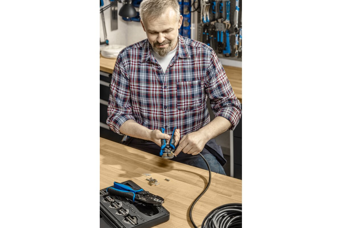 Hogert Crimping plier interchangeable 6 piece