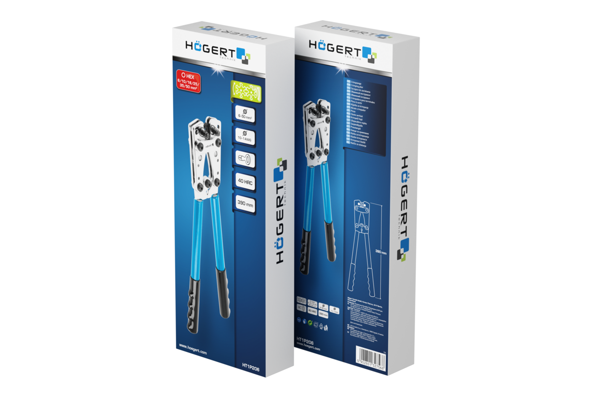 Hogert Crimping pliers for non-insulated sleeves