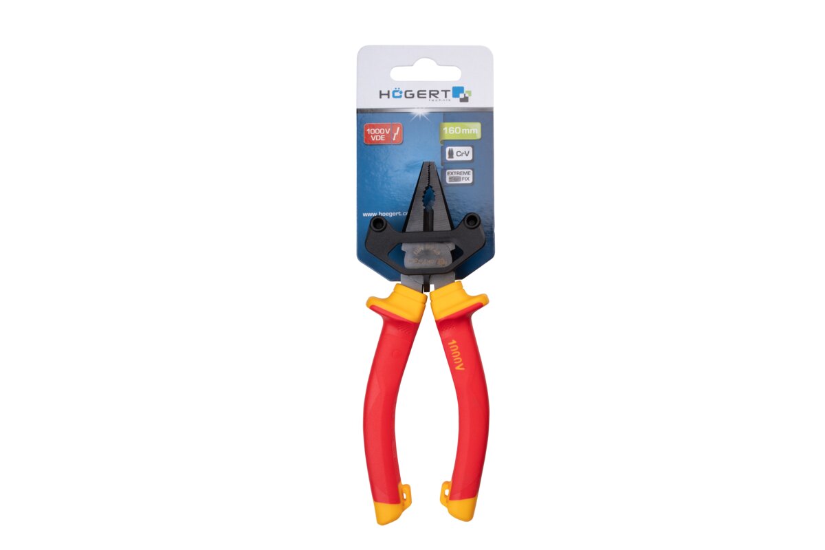 Hogert Insulated combination pliers 160 mm, VDE, 1000 V