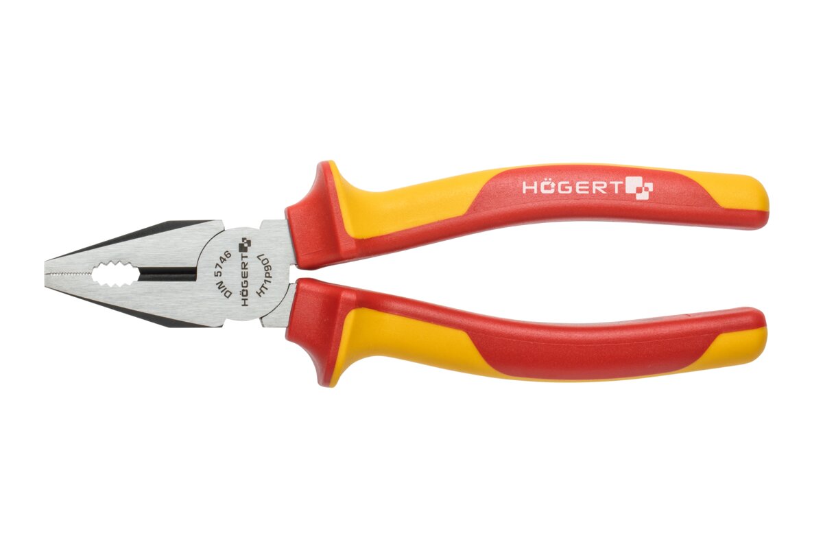 Hogert Insulated combination pliers 200 mm, 1000 V, VDE