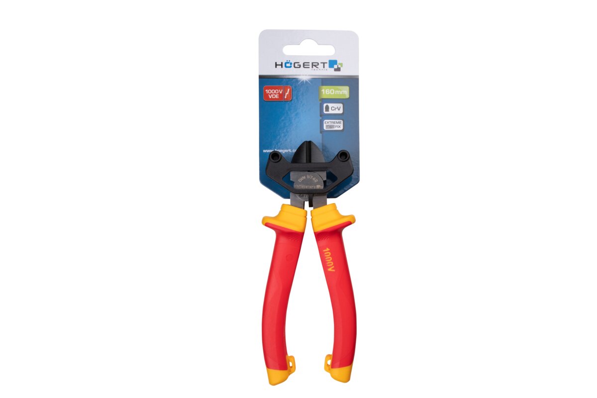 Hogert Insulated diagonal side cutters 160 mm, 1000 V, VDE