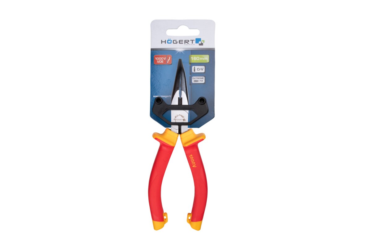 Hogert Bent nose plier 160 mm, 1000V