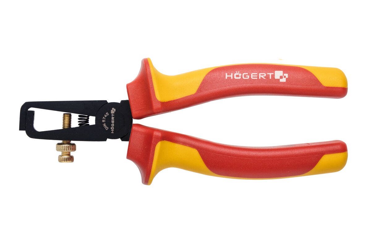 Hogert Insulated wire stripper pliers 160 mm, VDE, 1000 V