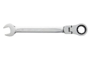 Hogert Combination ratchet spanner with flex head, CrV steel, 14 mm, 72T��