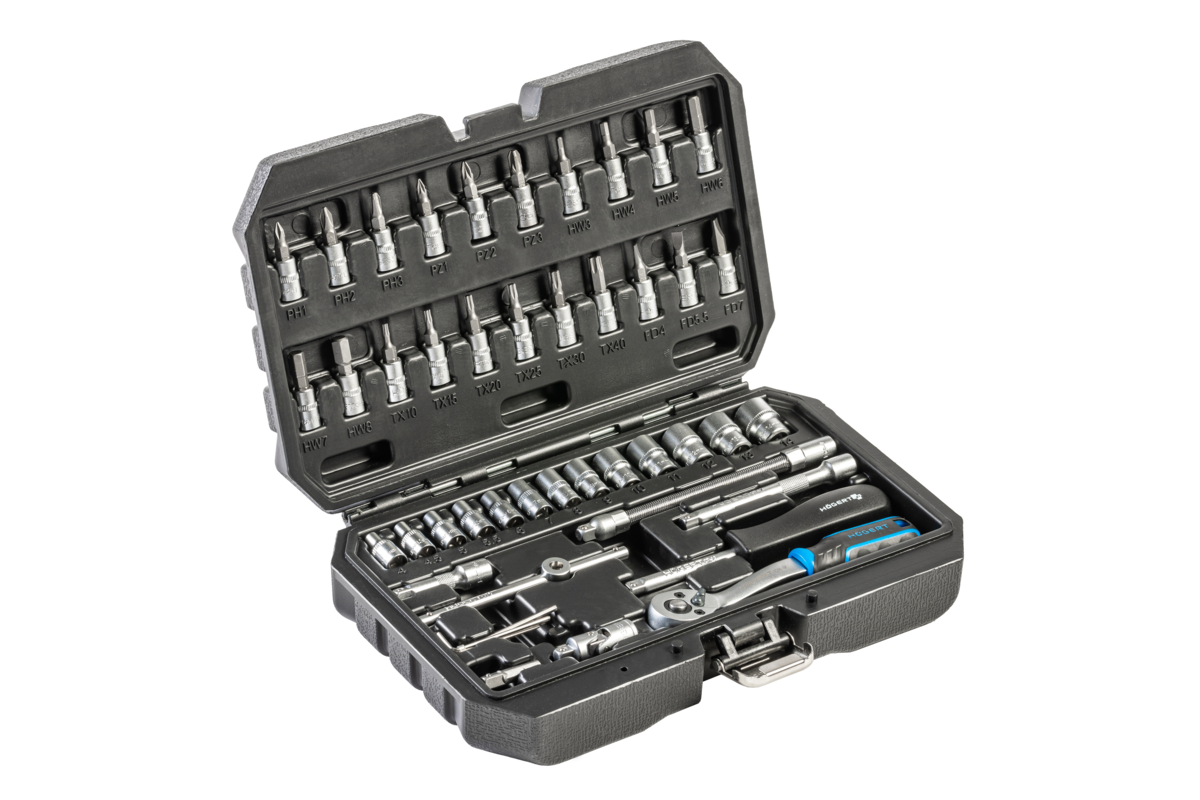 Tool set 46 pcs, CrV steel, ratchet handle 72 T ��