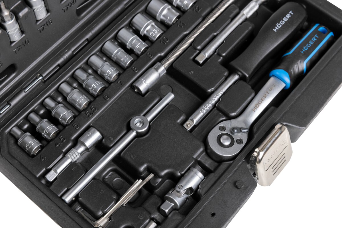 Tool set 46 pcs, CrV steel, ratchet handle 72 T ��