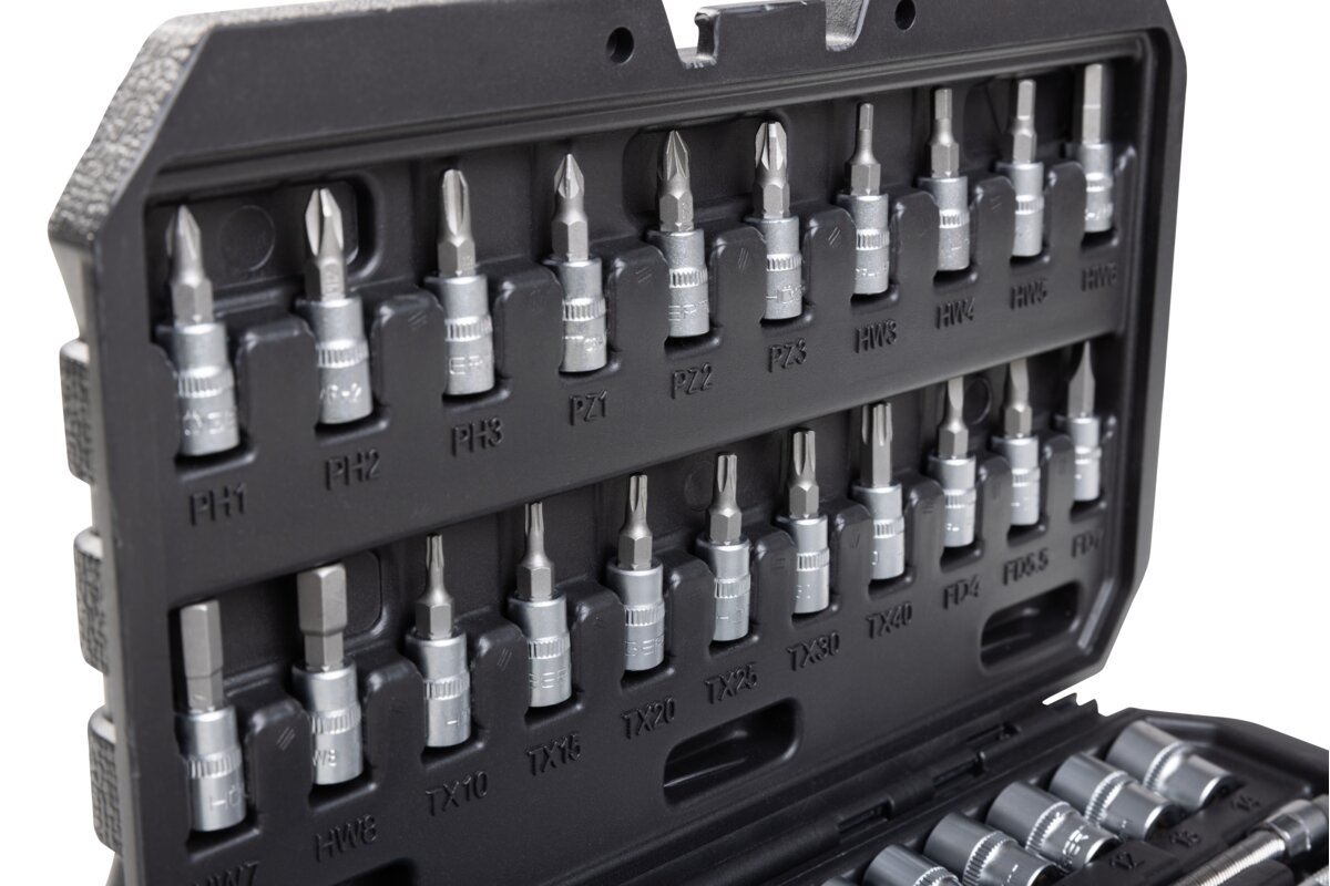Tool set 46 pcs, CrV steel, ratchet handle 72 T ��