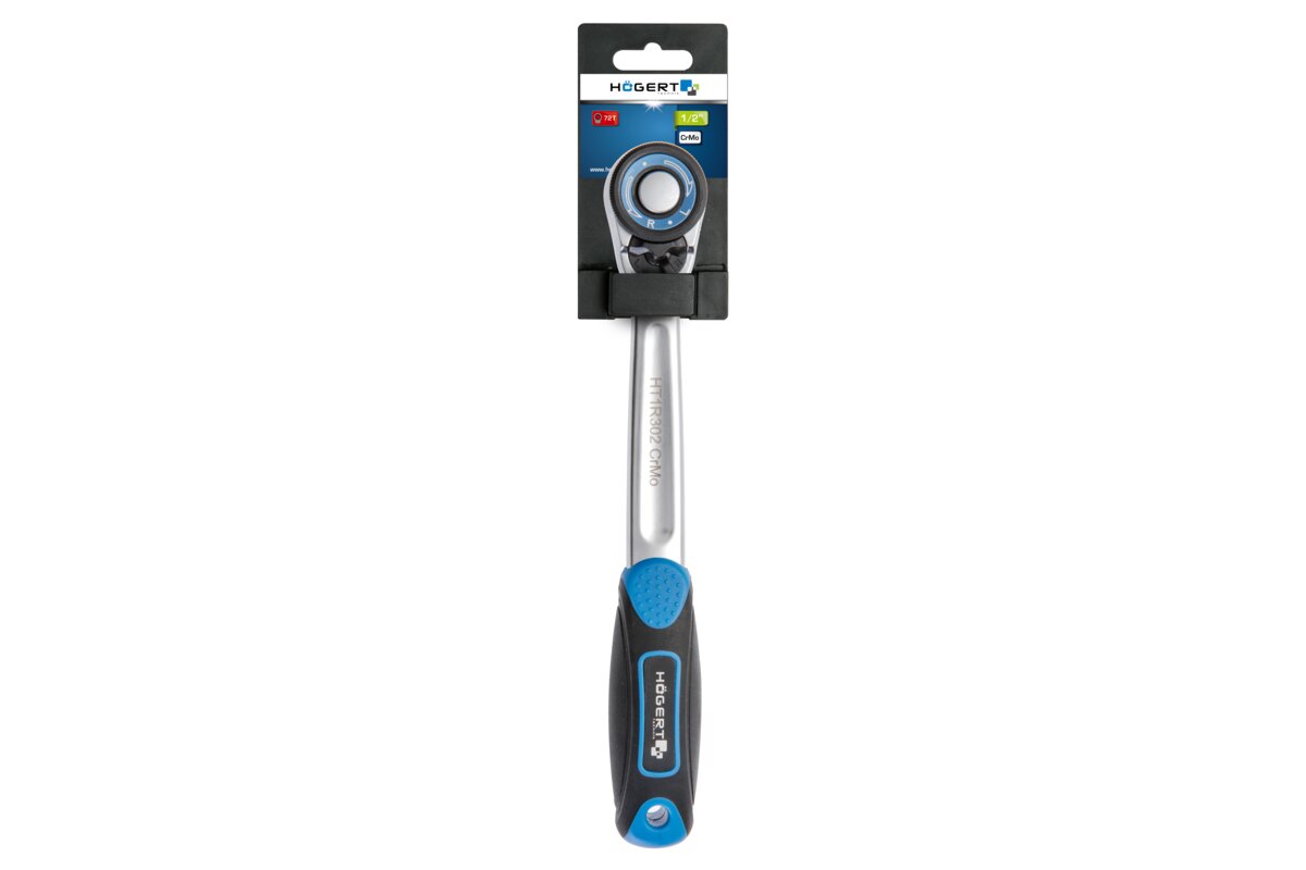 Straight Ratchet handle 1/2?, 72T, CrMo steel