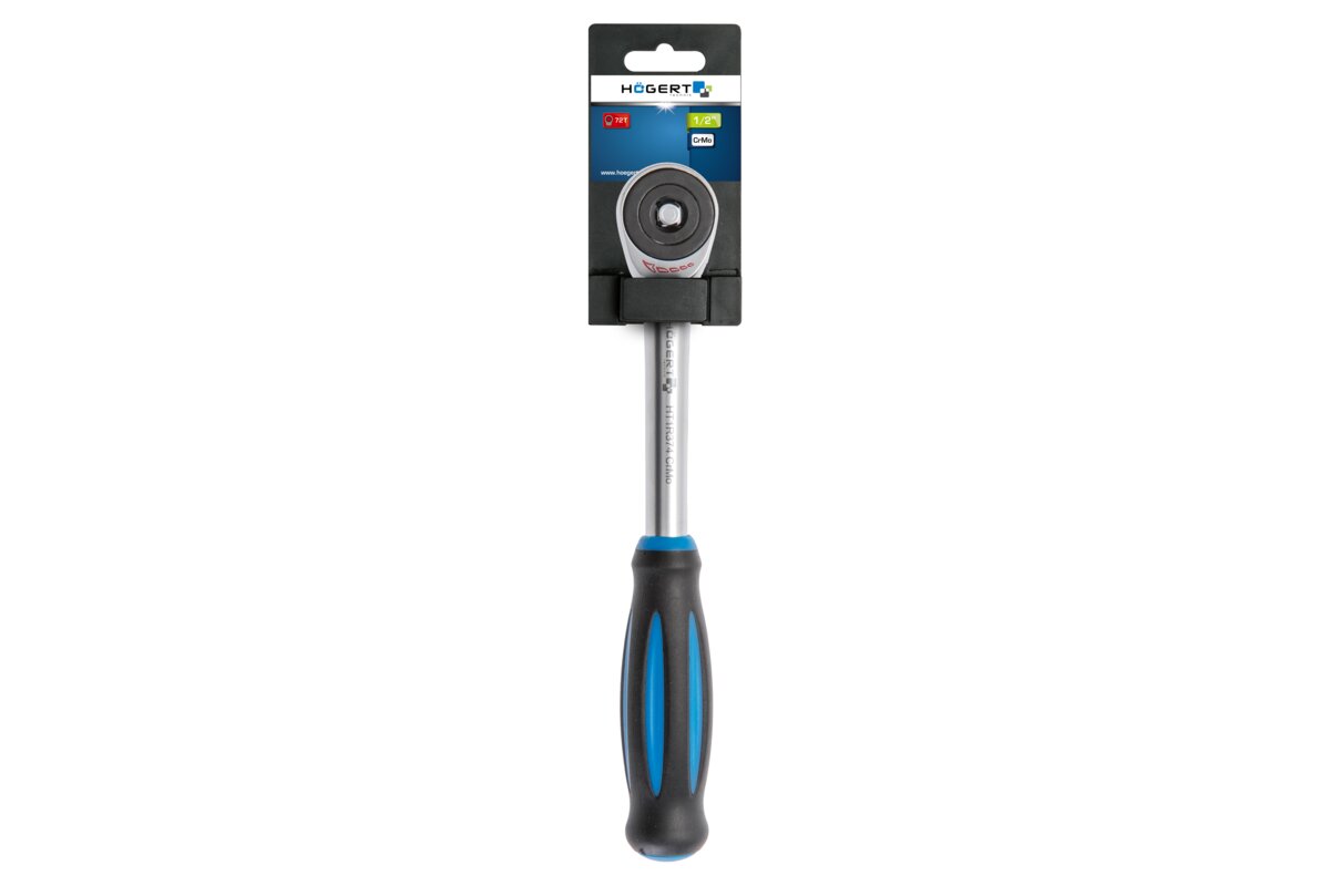 Straight Ratchet handle 1/4?, 72T, CrMo steel