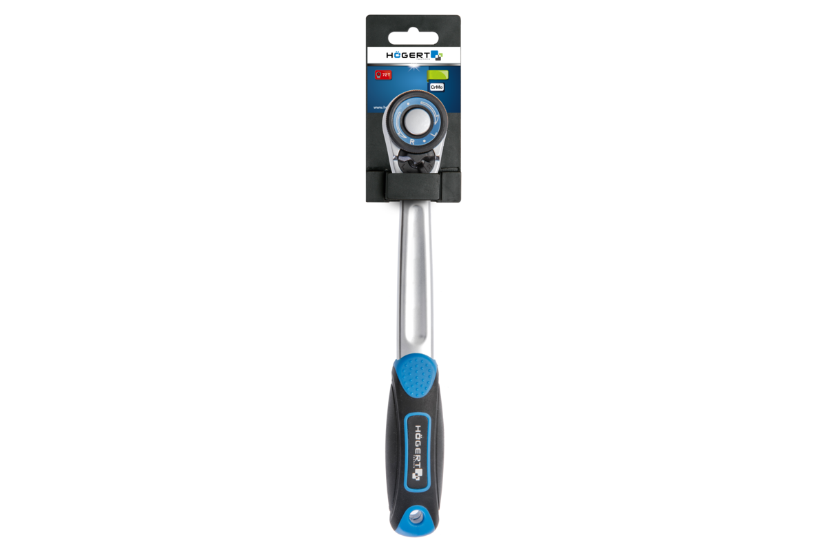 Straight Ratchet handle 3/8?, 72T, CrMo steel