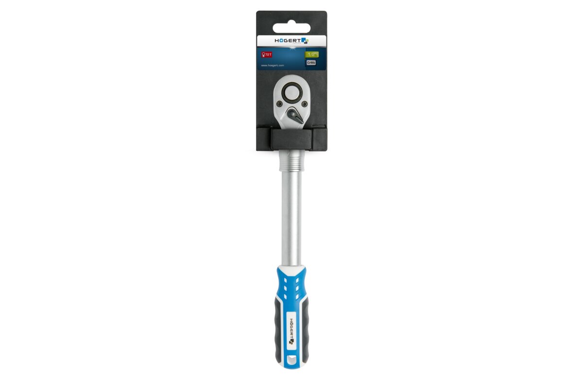 Telescopic ratchet handle 1/2?, 72T, CrV steel, quick release