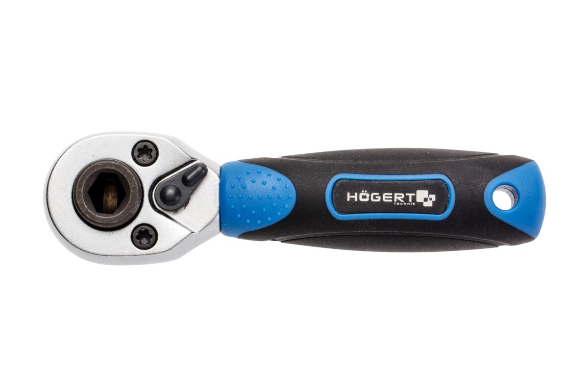 Ratchet handle 1/4?, 72 teeth, for bits and sockets, CrMo