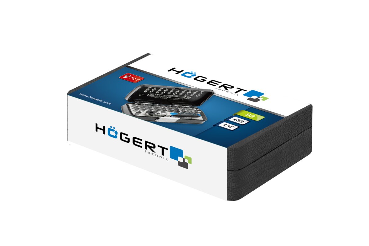 Hogert Magnetic sockets 13 mm, 1/4", 2 pc