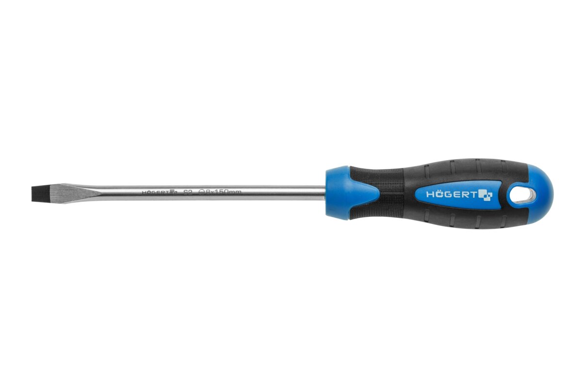 Slotted screwdriver 8×150 mm, S2 steel