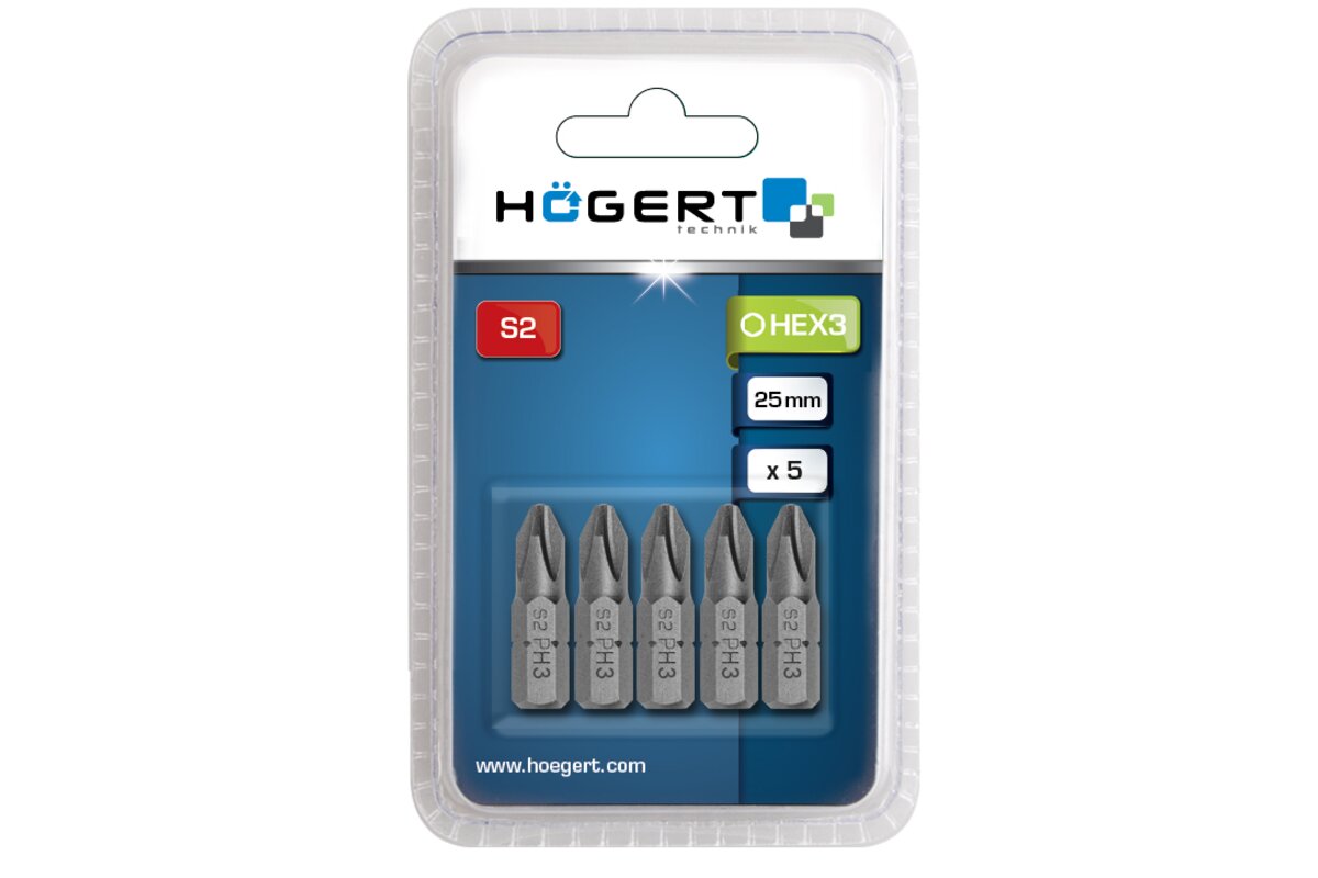 Screwdriver bit PH3, 25 mm, 5 pcs