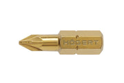 Screwdriver bit, PZ1 25 mm S2 steel, titanium coated, 5- piece blister