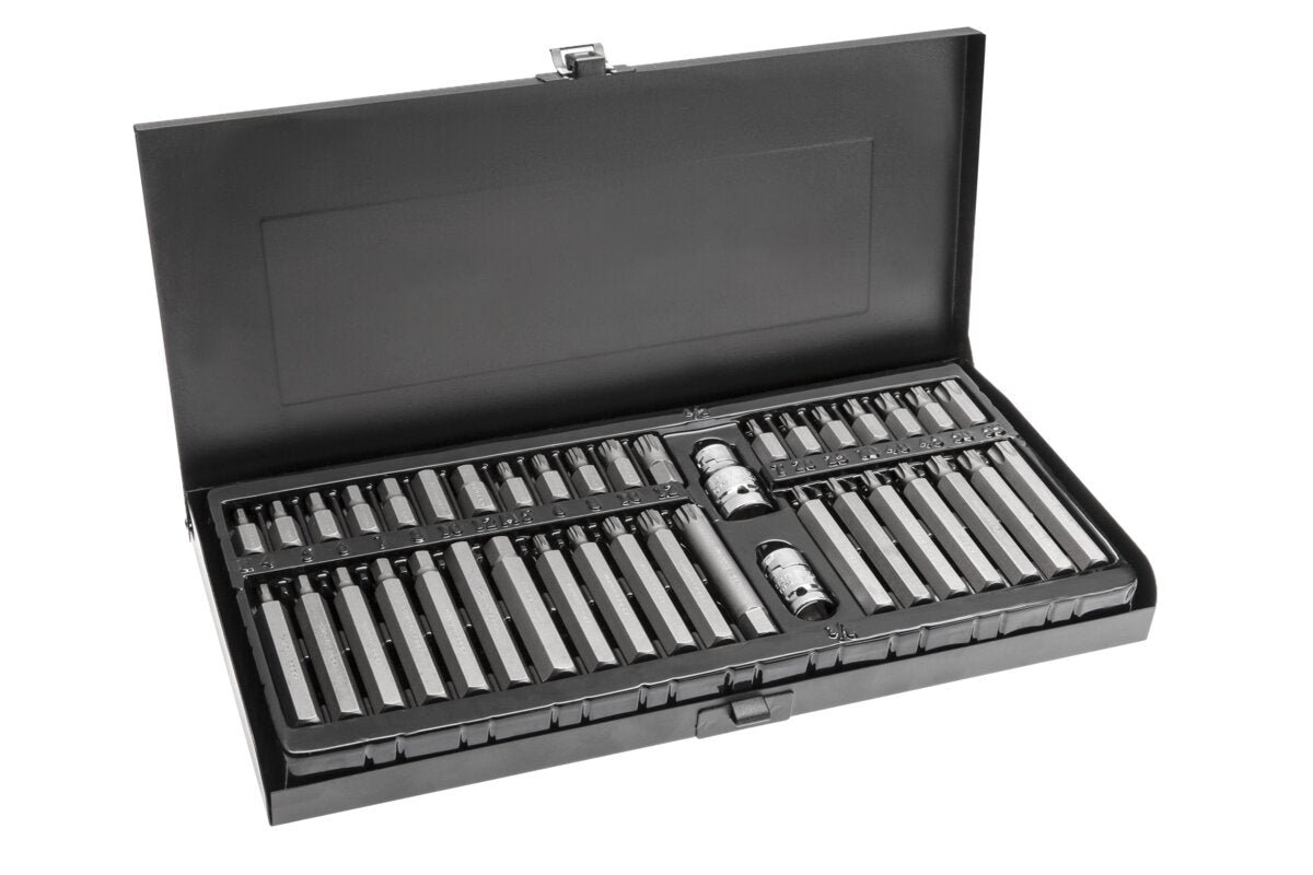 Hogert 40-piece screwdriver bits set, metal box