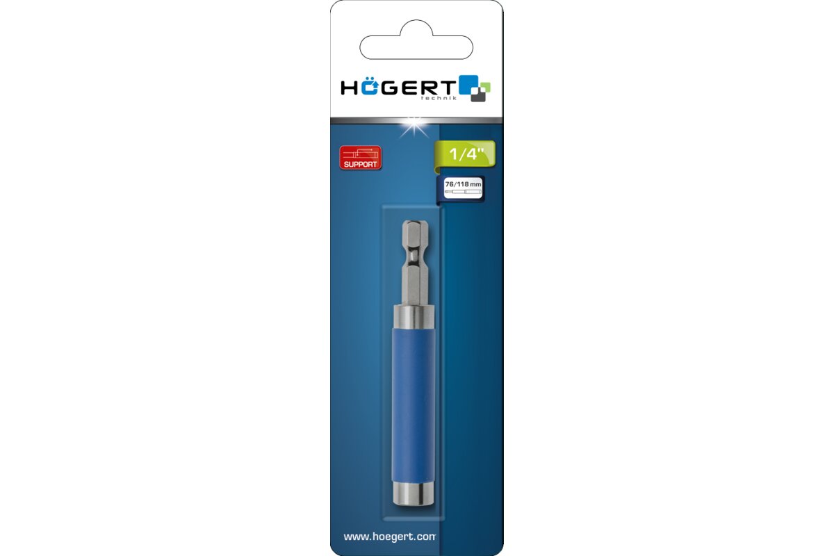 Hogert Aluminium bit holder 78 mm