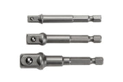 Socket bit adapters, 1/4?, 3/8?, 1/2