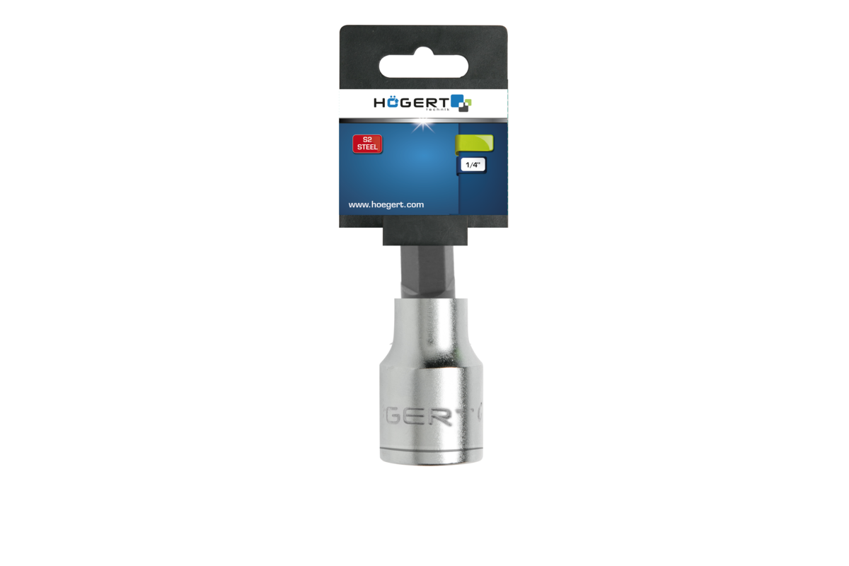Hogert Hex-bit socket 6 mm, 1/4