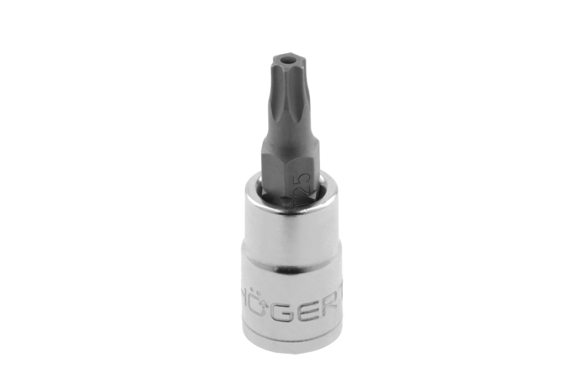 Tamper torx bit socket with a hole 6 mm, 1/4