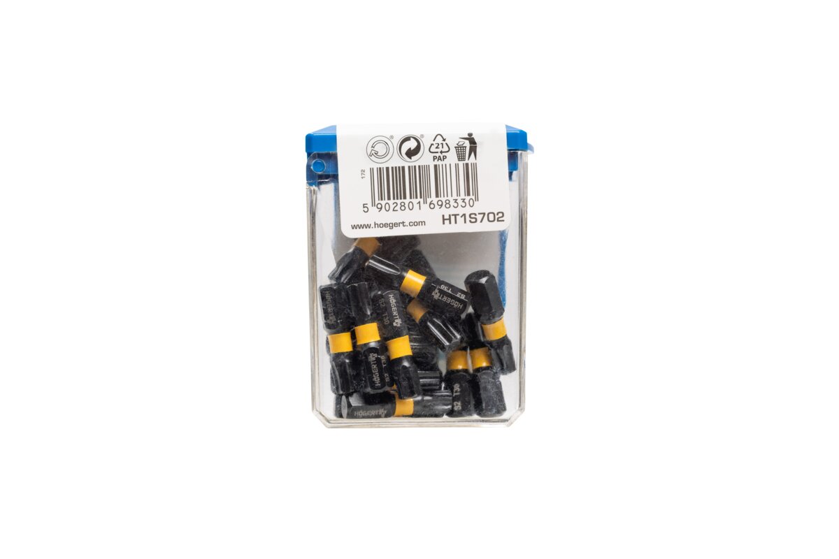 Hogert Impact bits 20 pcs TX 30 25 mm