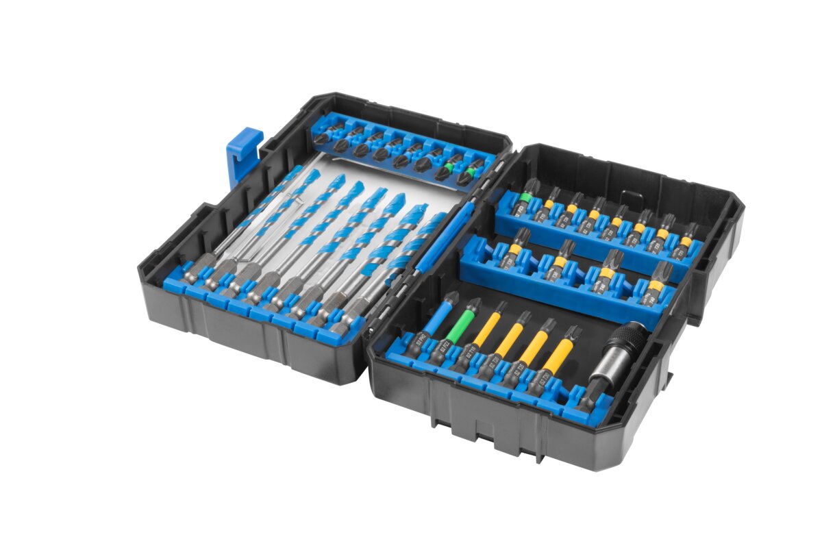 Hogert 35pcs. Impact Bits set with multimaterial drill bits