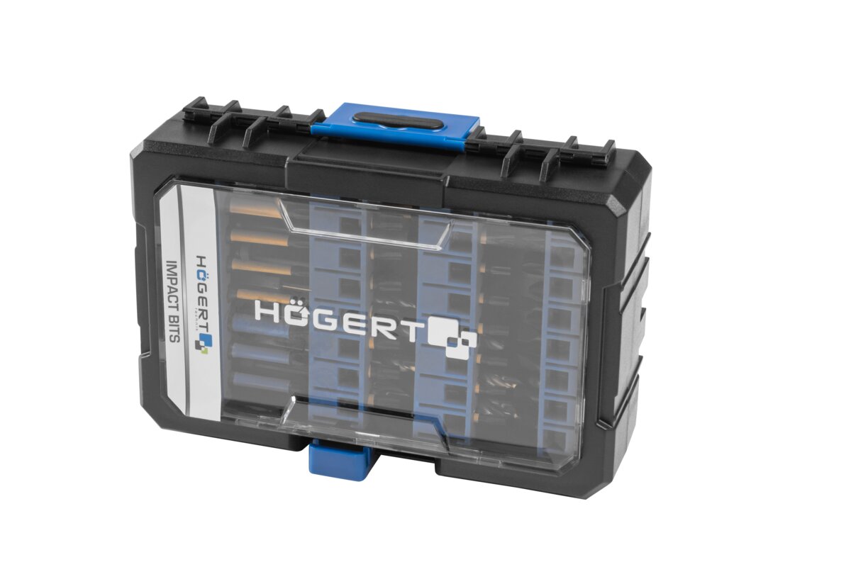 Hogert 56 pcs. Impact Bits set with metal drill bits
