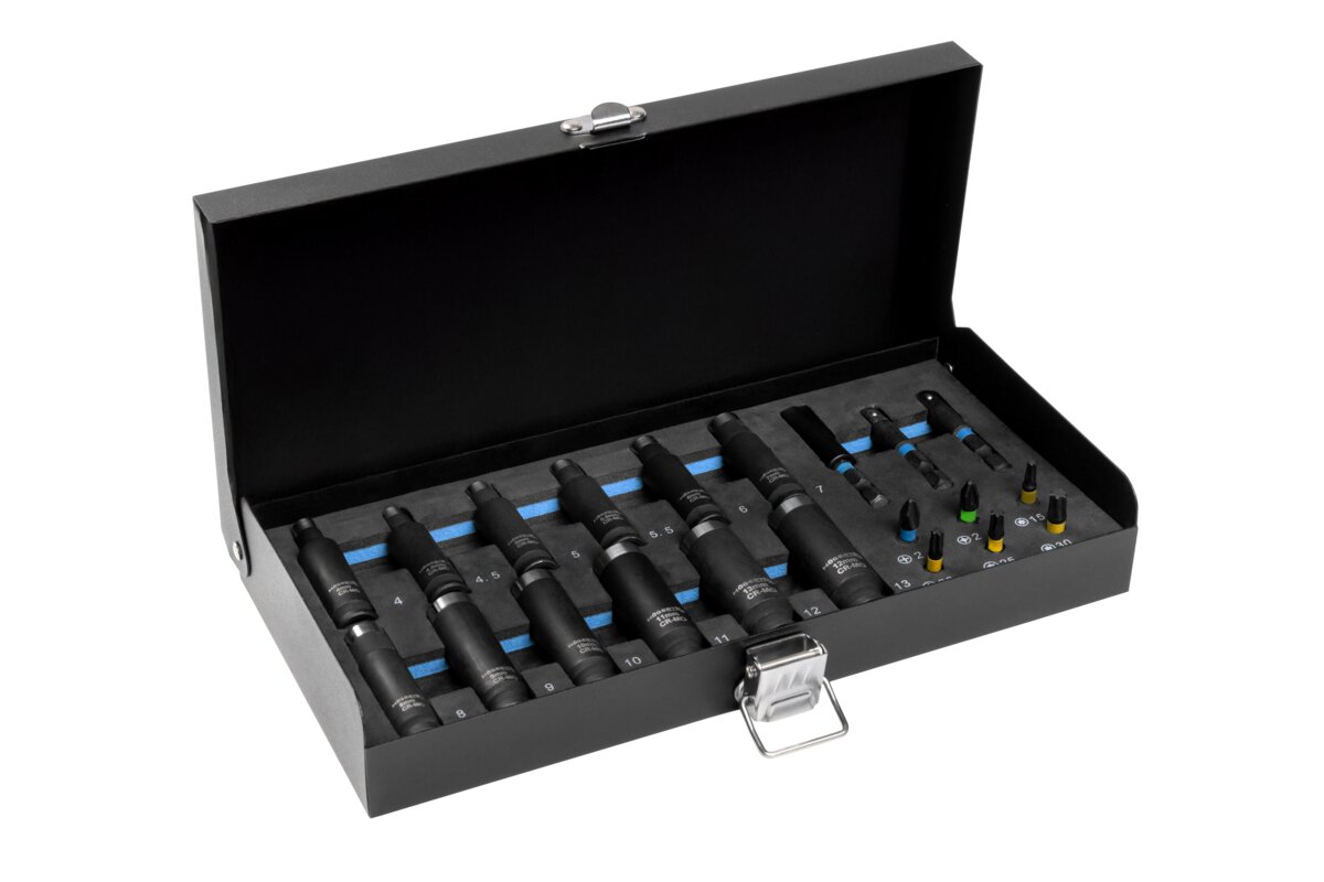 Socket and Impact Bit Set 4 mm – 13 mm, 21 pcs