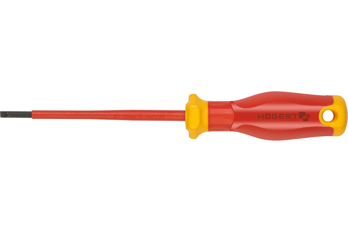 Slotted screwdriver 4×100 mm, 1000V, SLIM, S2