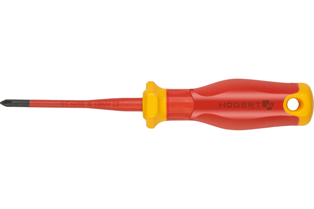 Hogert PH2 Phillips Screwdriver 100 mm, 1000V, SLIM, S2