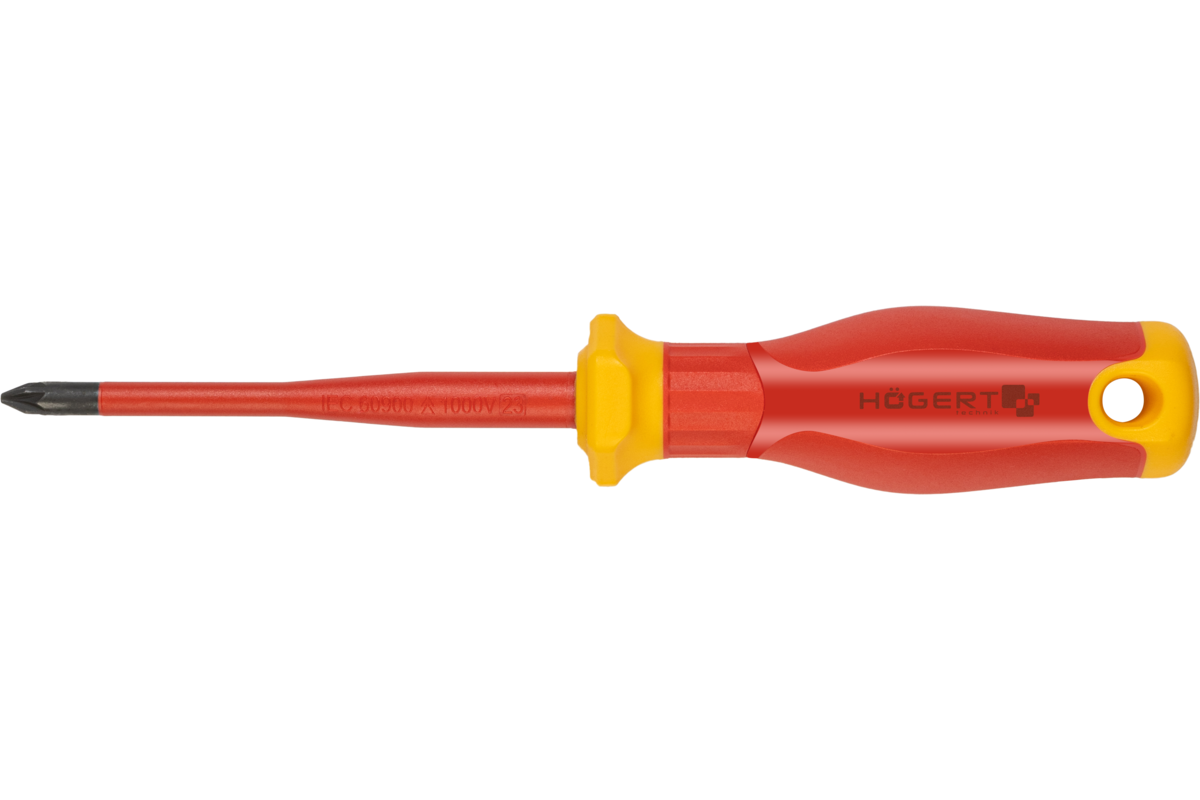 Hogert Phillips screwdriver PZ2 100 mm, 1000V, SLIM, S2