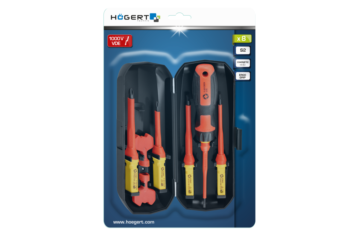 Screwdrivers – set 8 pcs, isolated 1000V