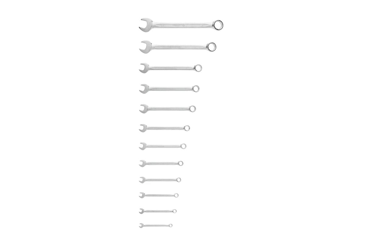 Hogert Combination spanners set, 12 pcs, 6-22 mm, CrV, DIN 3113