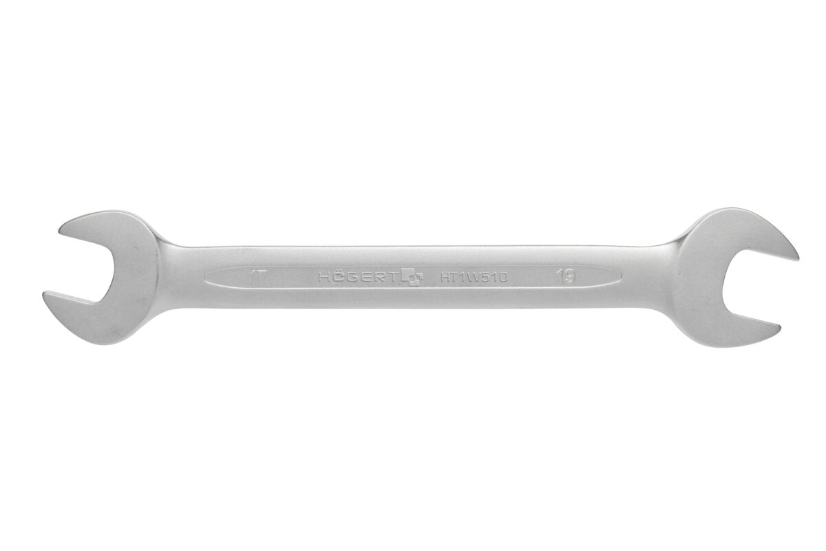 Hogert Double open-end spanner, CrV steel, 8 x 9 mm, DIN 3110