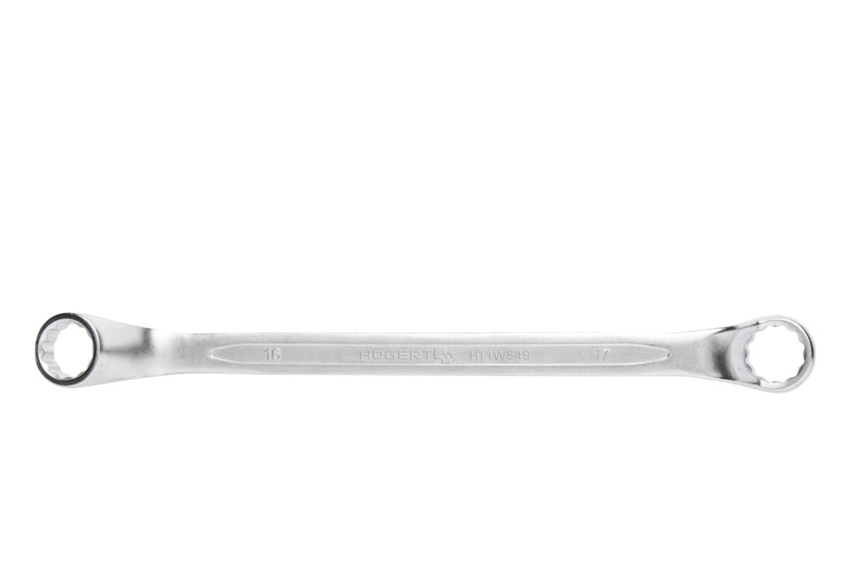 Hogert Bi-hexagonal ring spanners, CrV steel, 14 x 15 mm, DIN 838��