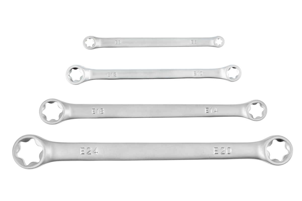 Torx ring spanner set 4pcs, E6-E24