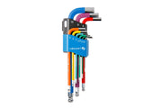 Hogert 9-piece hex keys set, long arm, colour coded