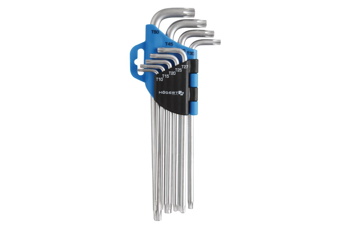 Hogert Hexagonal spanners 9 pcs TORX extra long