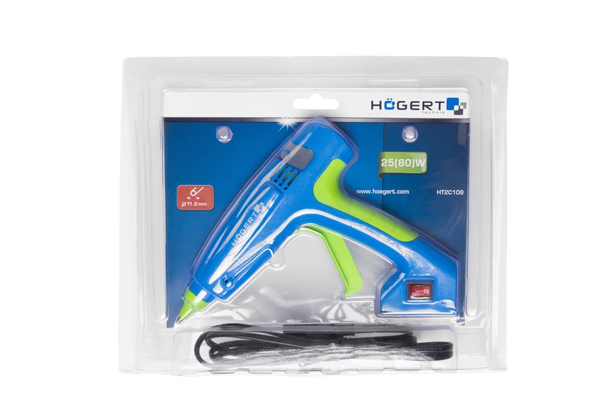 Hogert Hot glue gun, 78W, for 11.2 mm glue sticks